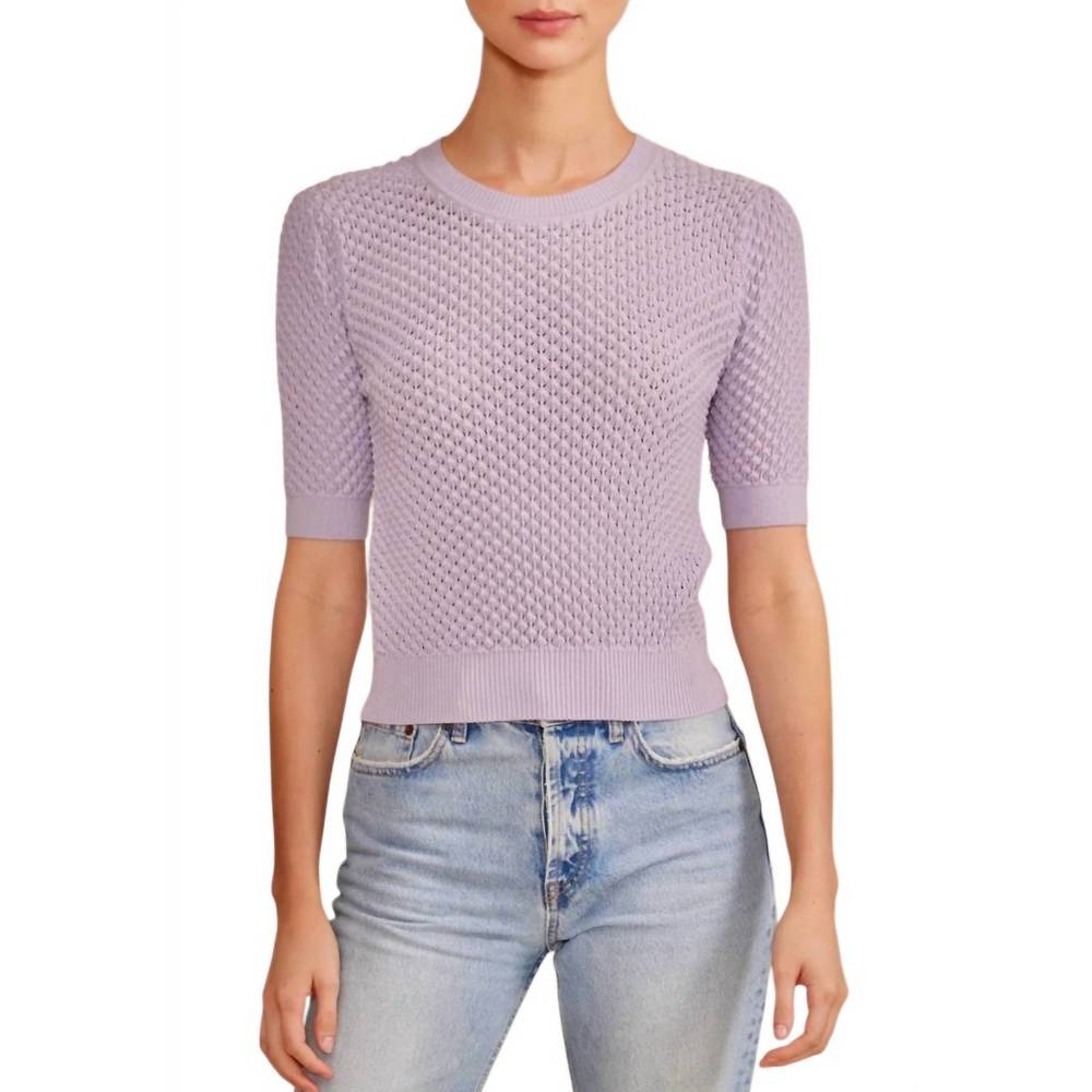 NEW LUCY PARIS elise knit top in lavender